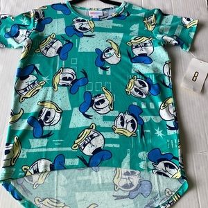 Lularoe kids Disney Donald Duck Gracie top size 8